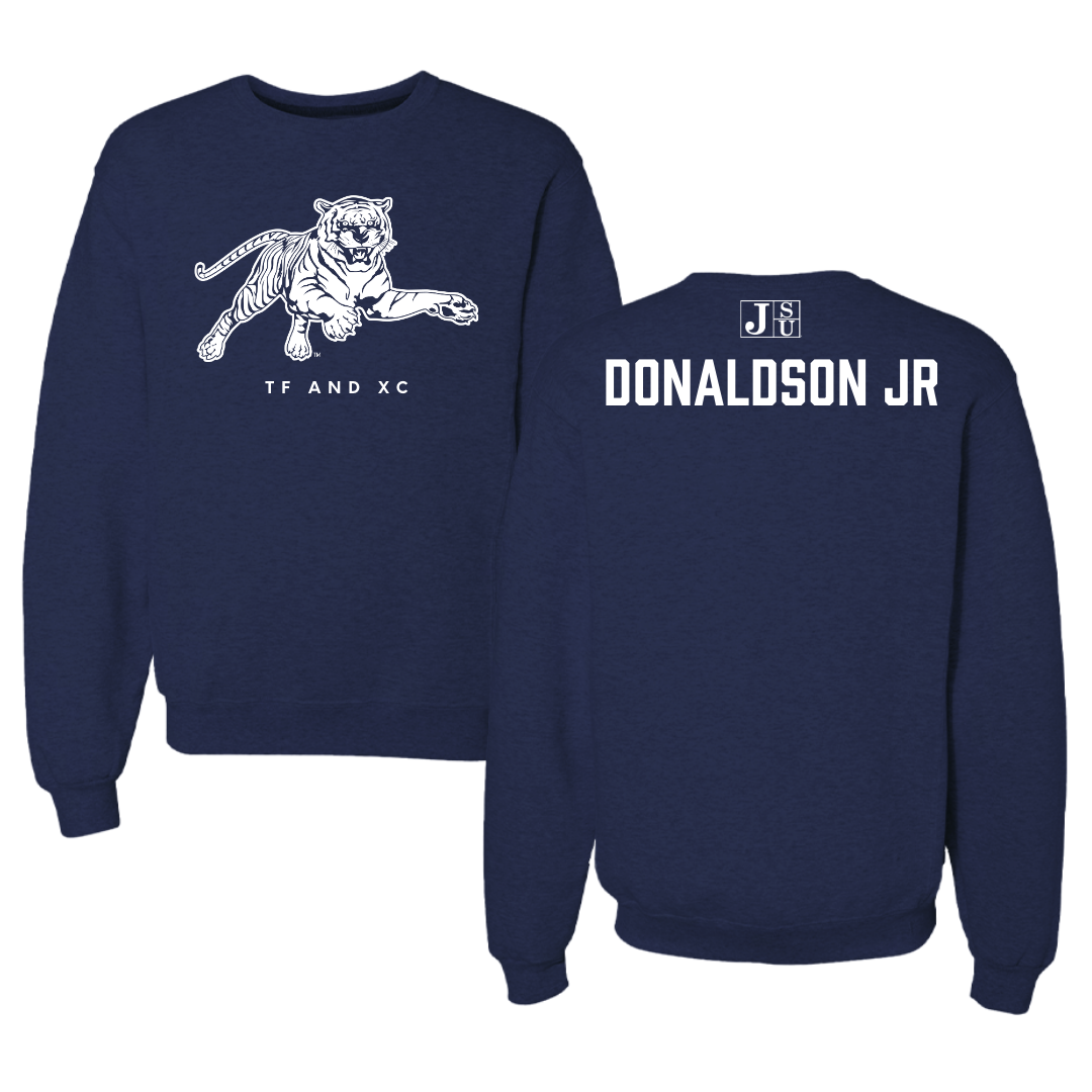 Jackson State University TF and XC Navy Crewneck - Ivan Donaldson Jr