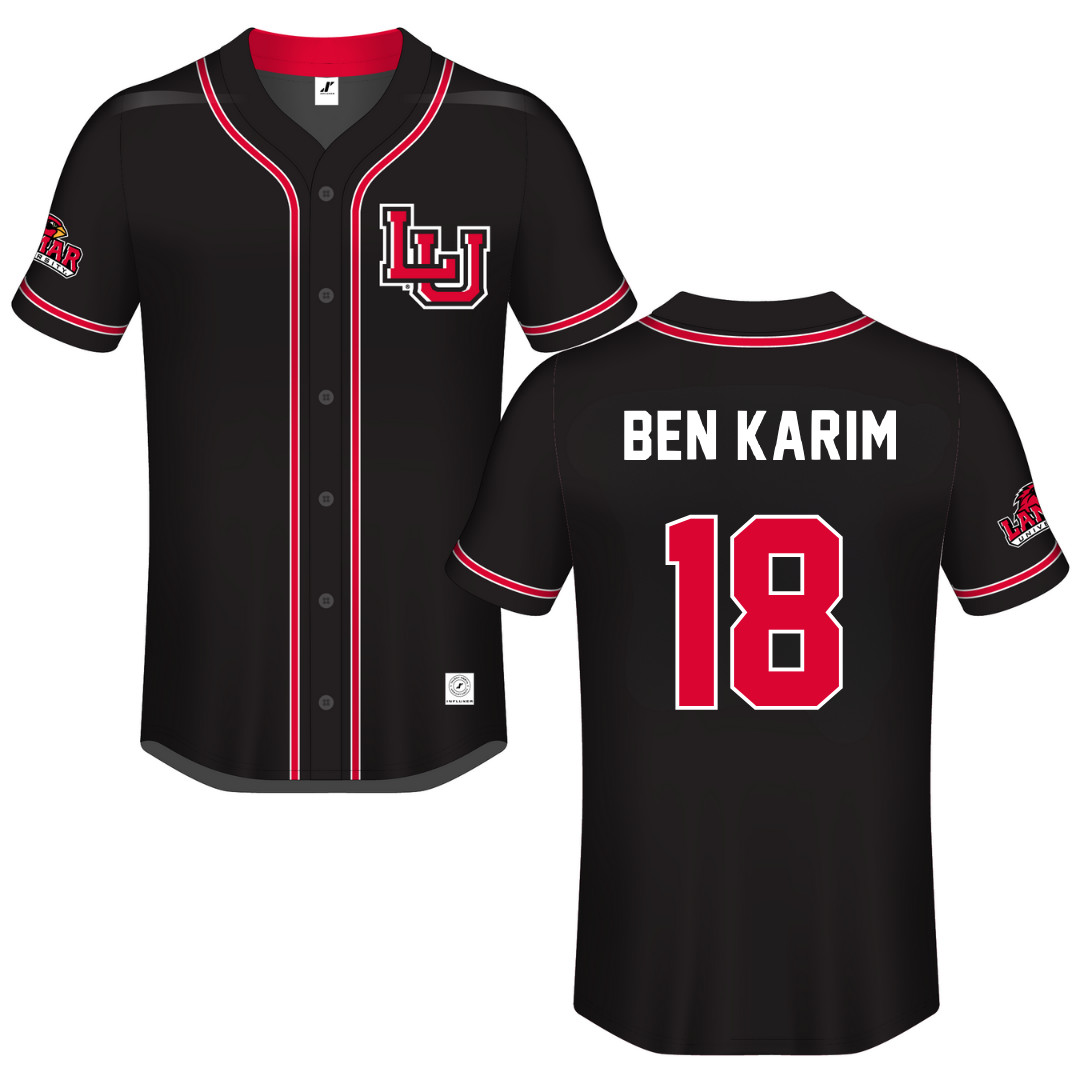 Lamar University Black Button-Down Jersey - #18 Fadwa Ben Karim