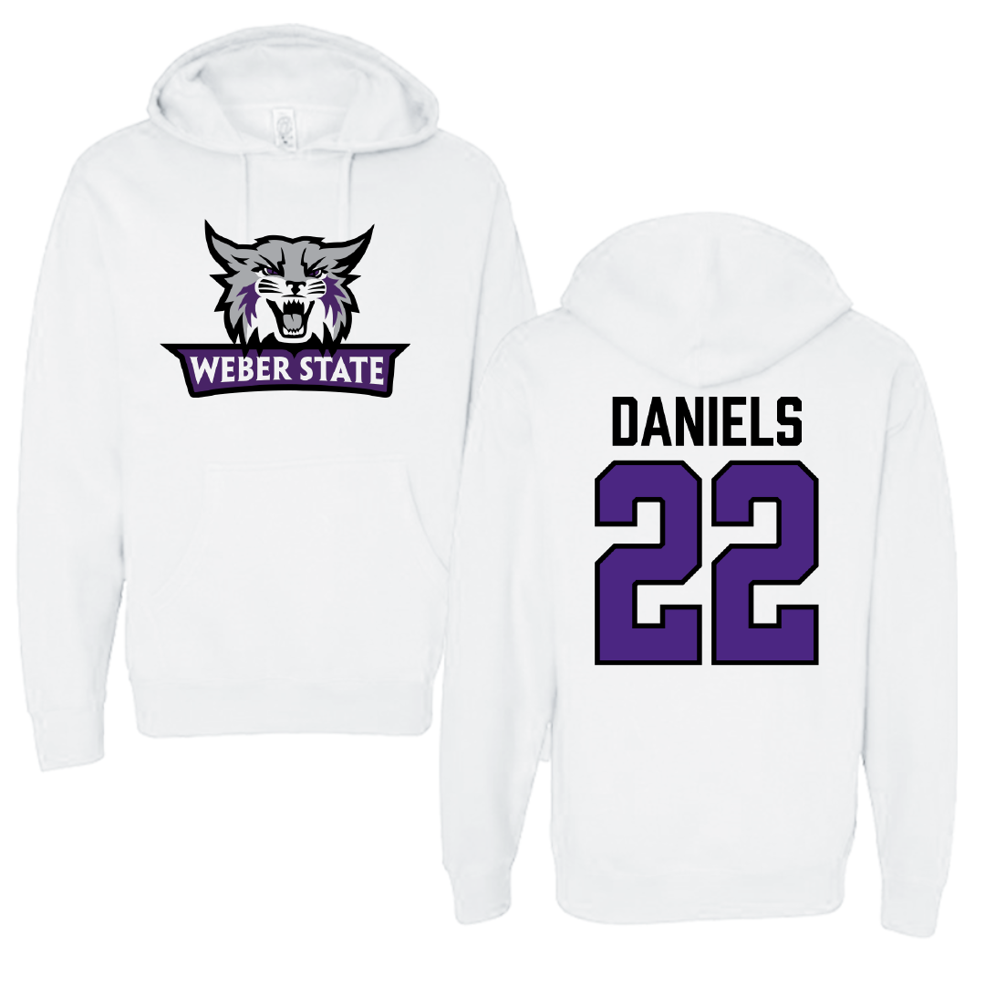 Weber State University Football White Hoodie - #22 Ishaan Daniels