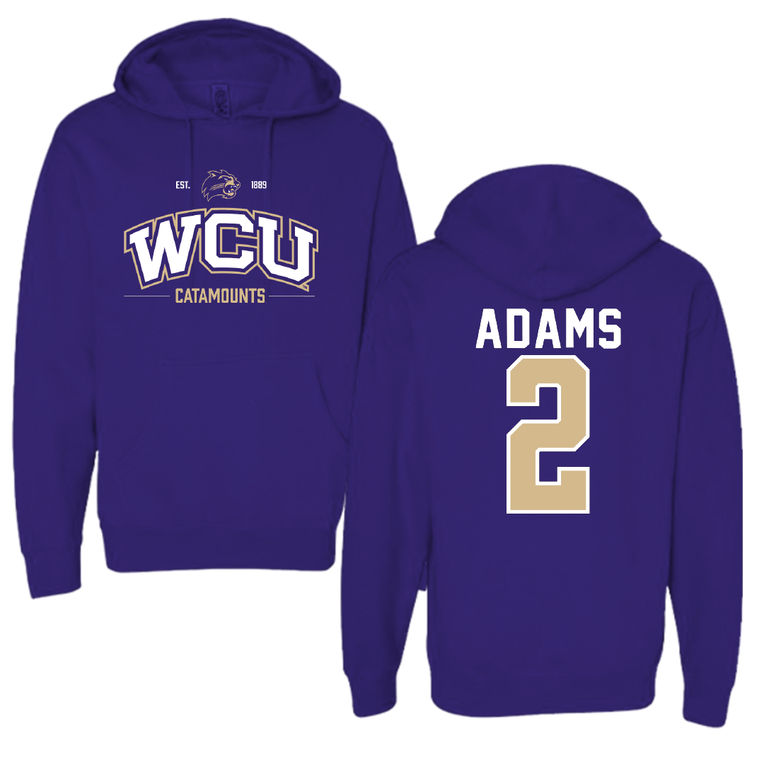 Western Carolina University Football Purple General Hoodie - #2 Branson Adams