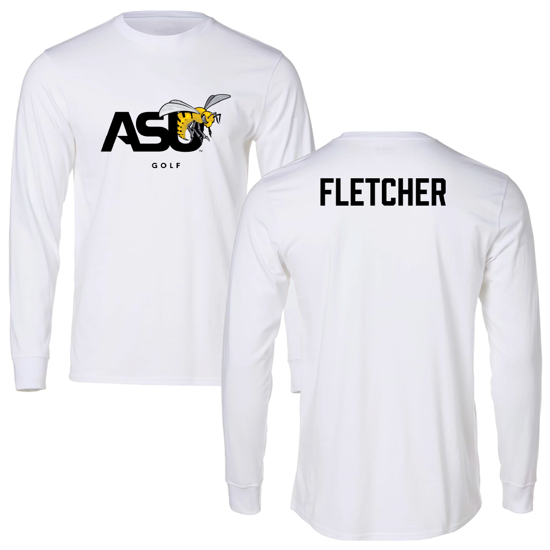 Alabama State University Golf White Performance Long Sleeve - Carmen Fletcher