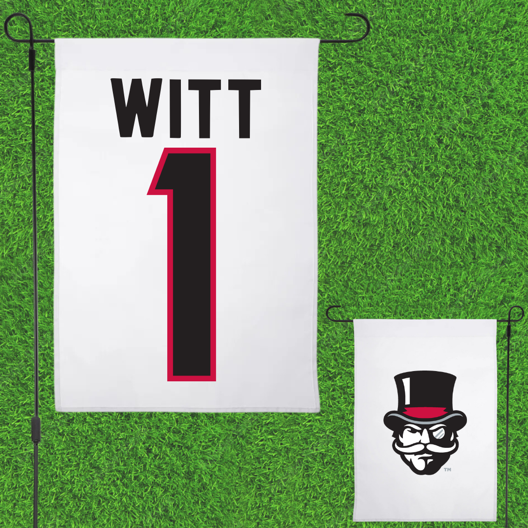 Austin Peay State University Basketball White Garden Flag - #1 Sai Witt