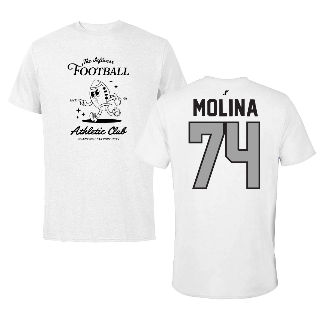 Football White Influxer Athletic Club Tee - #74 Nick Molina