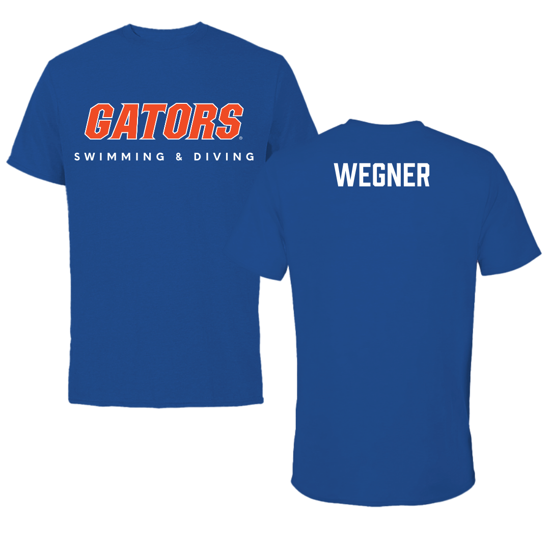 University of Florida Swimming & Diving True Royal Performance Tee - Brandon Wegner