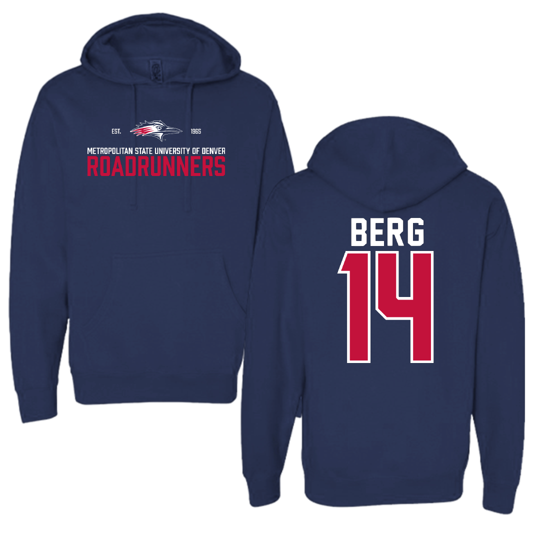 Metropolitan State University of Denver Softball Navy General Hoodie - #14 Miki Berg
