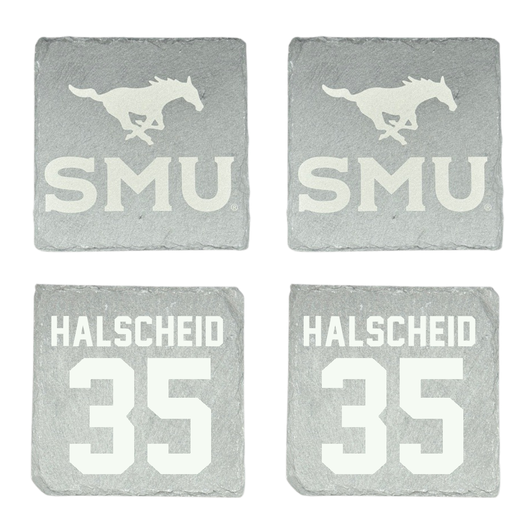 Southern Methodist University Soccer Stone Coaster (4 Pack)  - #35 Hayden Halscheid