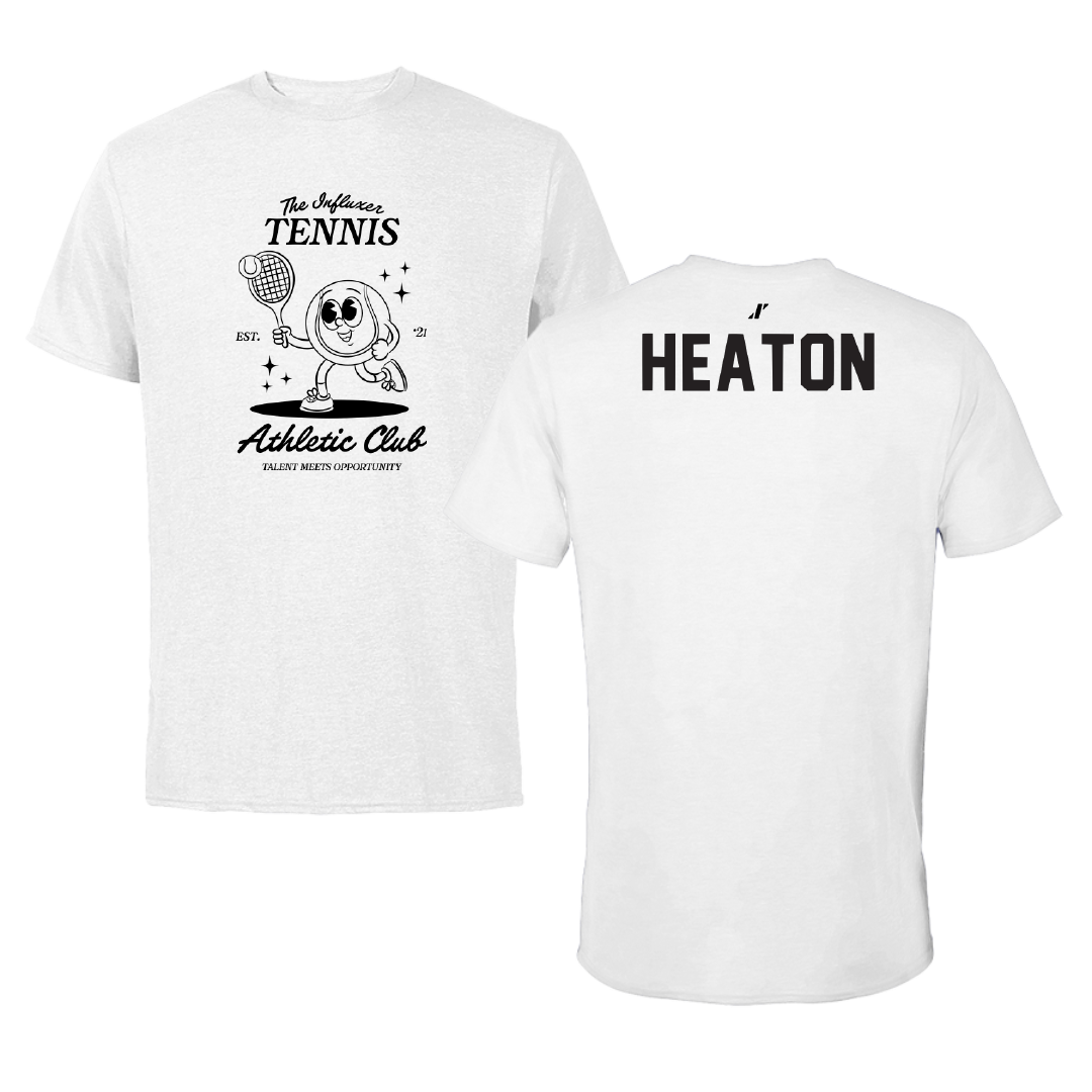 Tennis White Influxer Athletic Club Tee - Tegan Heaton