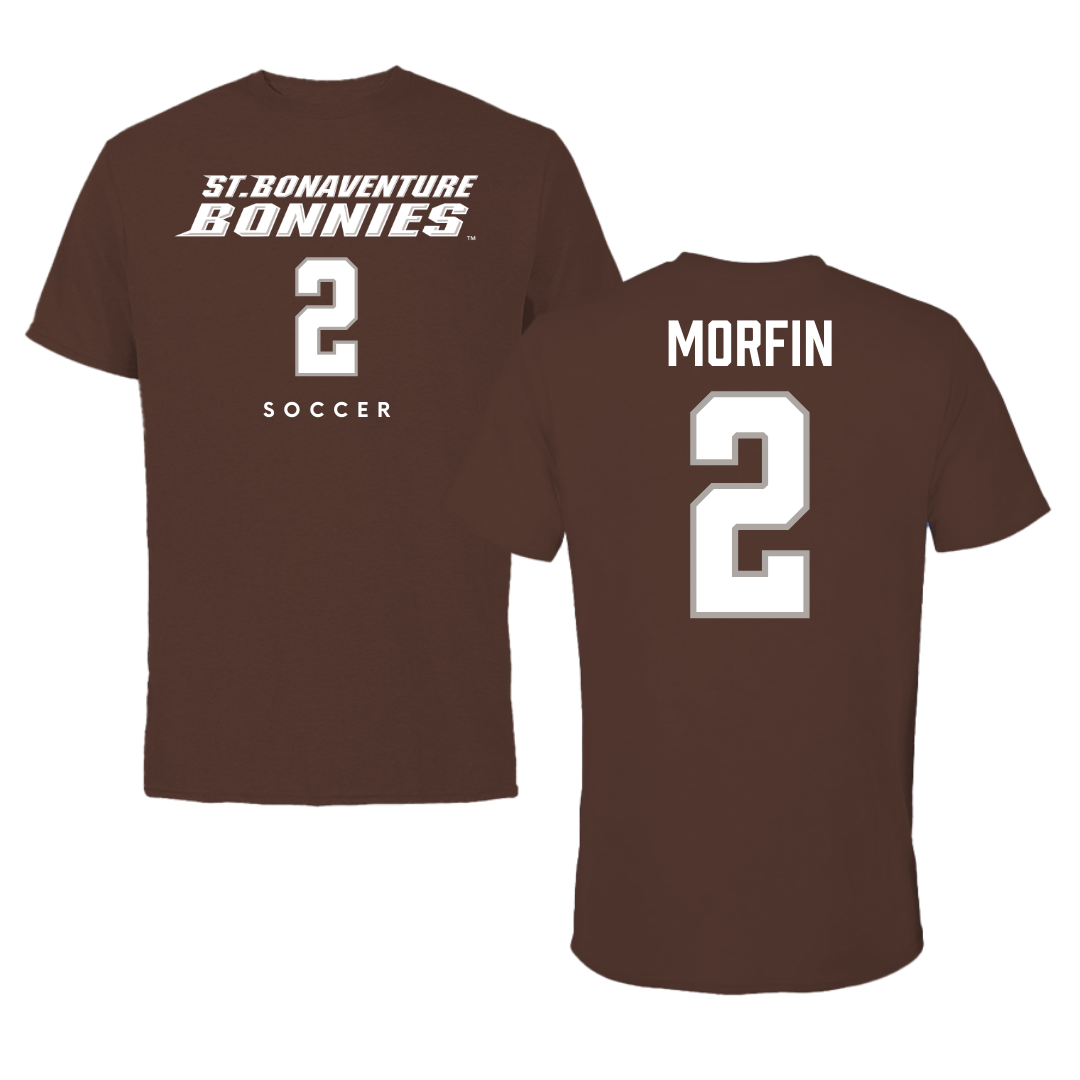 St. Bonaventure University Soccer Brown Tee - #2 Sean Morfin