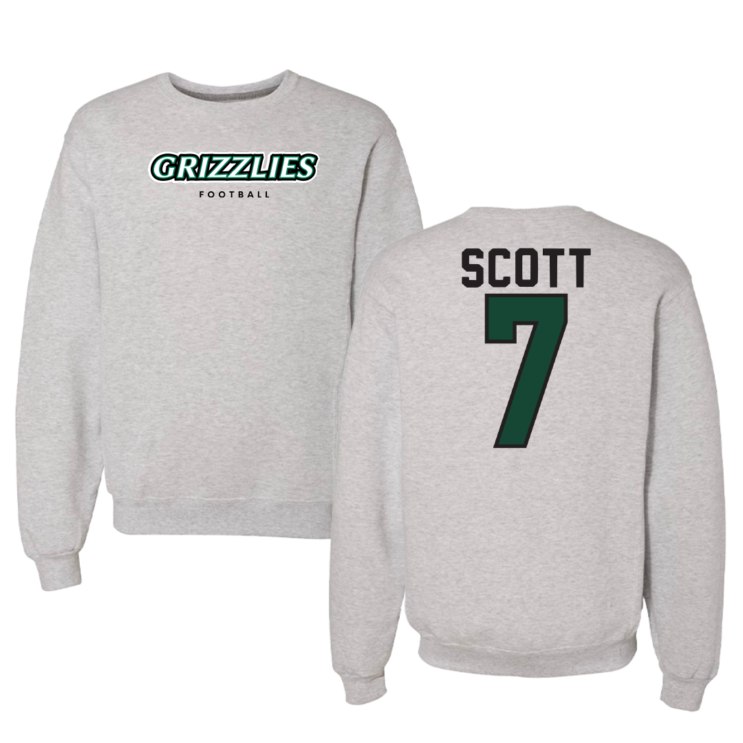 Adams State University Football Gray Grizzlies Crewneck - #7 Jalen Scott