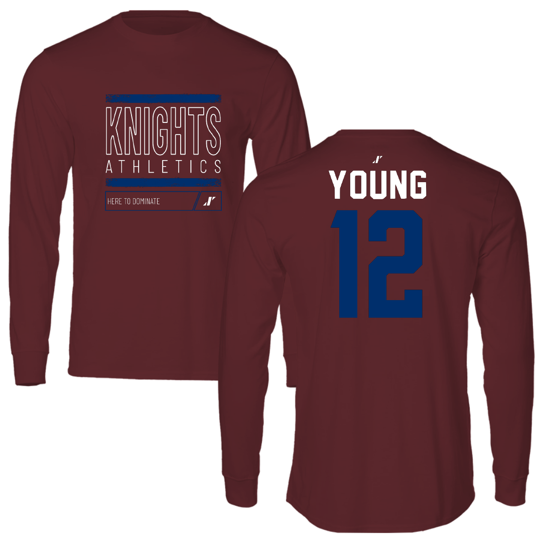 Fairleigh Dickinson University-Metropolitan Campus Volleyball Maroon Dominate Long Sleeve - #12 Ethan Young
