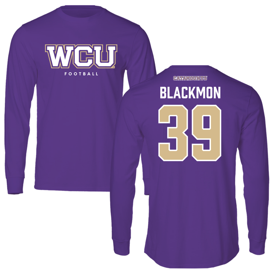 Western Carolina University Football Royal Purple Performance Long Sleeve - #39 Brayden Blackmon