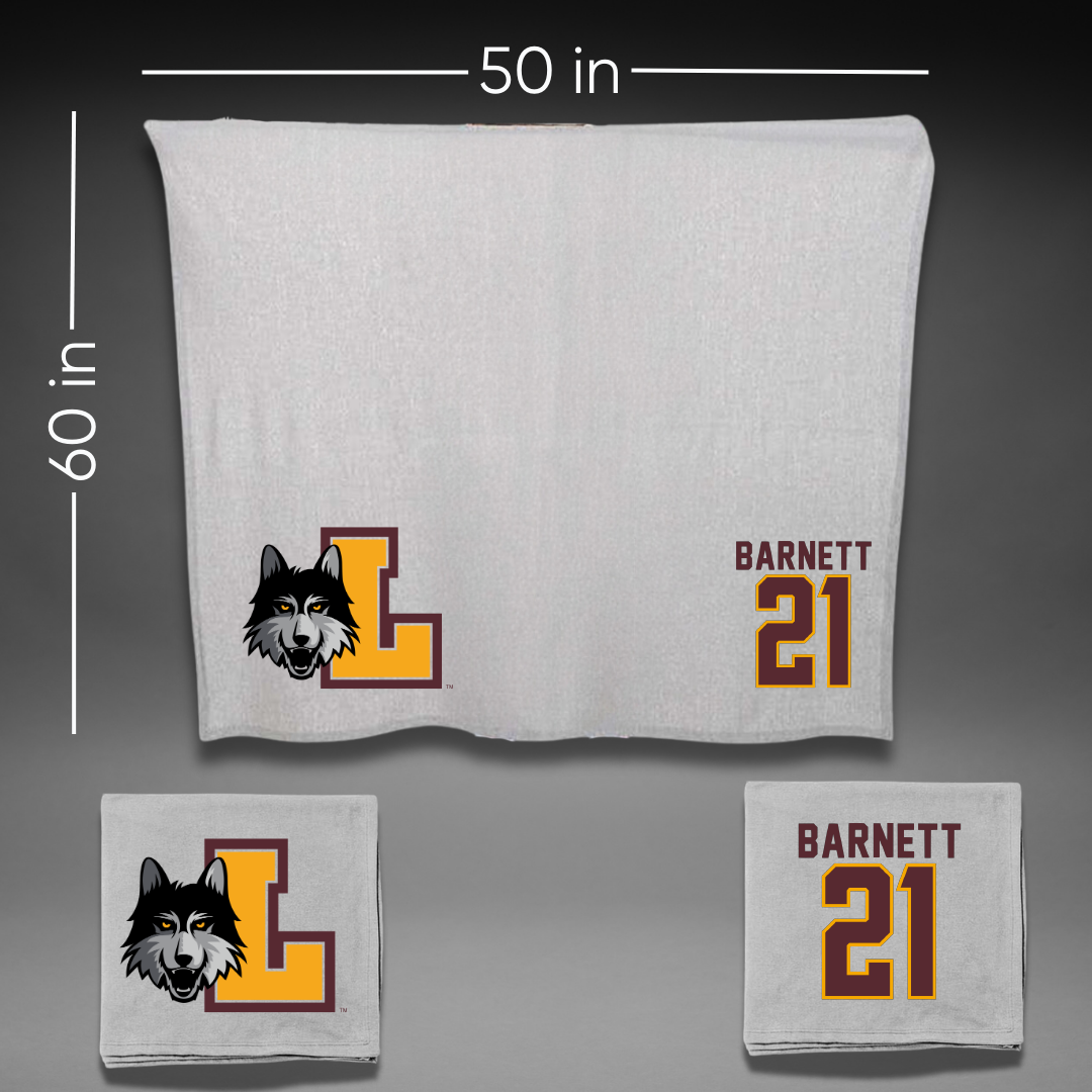 Loyola University-Chicago Softball Gray Blanket - #21 Sydney Barnett