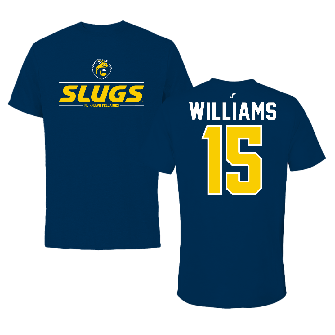 University of California-Santa Cruz Volleyball Navy General Performance Tee - #15 Ryan Williams