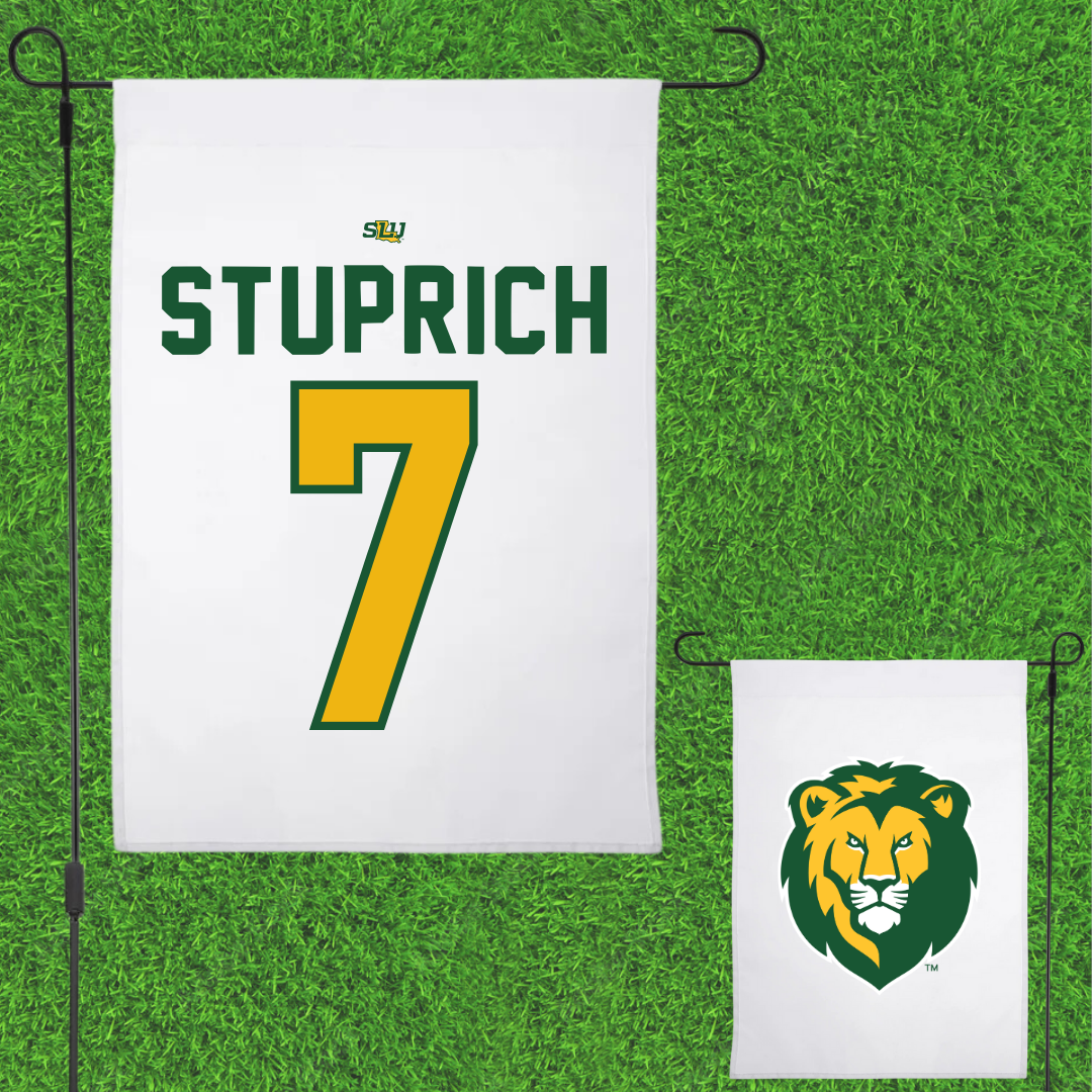 Southeastern Louisiana University Baseball White Garden Flag - #7 Brennan Stuprich