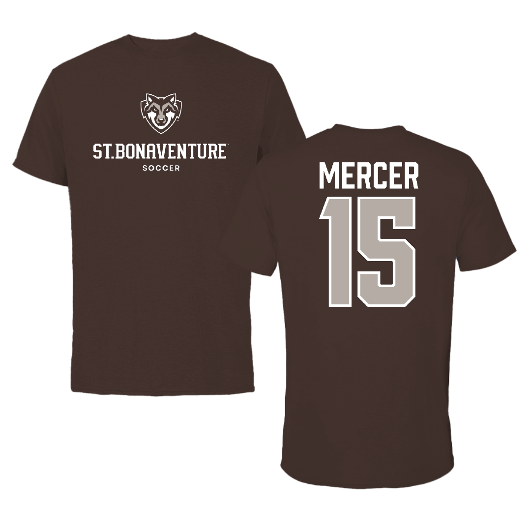 St. Bonaventure University Soccer Brown Bonnies Tee - #15 Dean Mercer