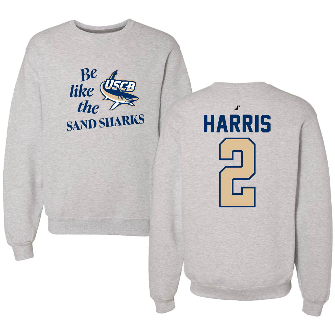 University of South Carolina Beaufort Soccer Light Gray Be Like Us Crewneck - #2 Kennedy Harris