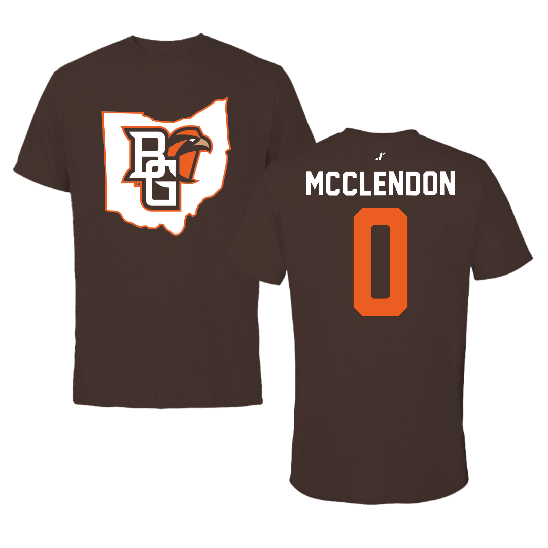 Bowling Green State University Football Brown State Tee - #0 Darius McClendon
