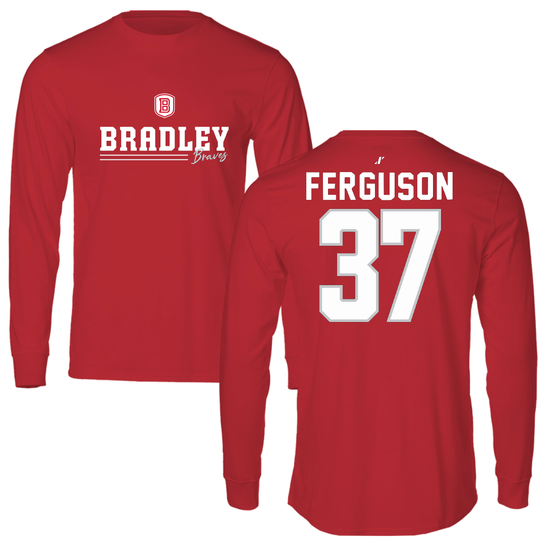 Bradley University Soccer Red General Long Sleeve - #37 Ian Ferguson