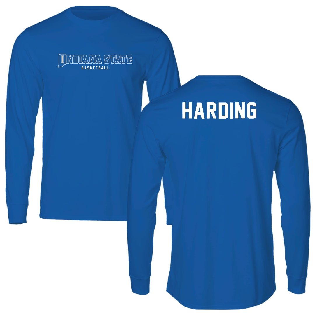 Indiana State University Basketball Blue Block Long Sleeve - Markus Harding