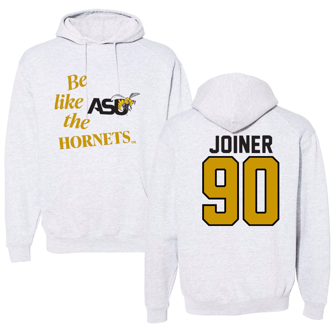 Alabama State University Football Light Gray Be Like Us Hoodie - #90 Michael Joiner