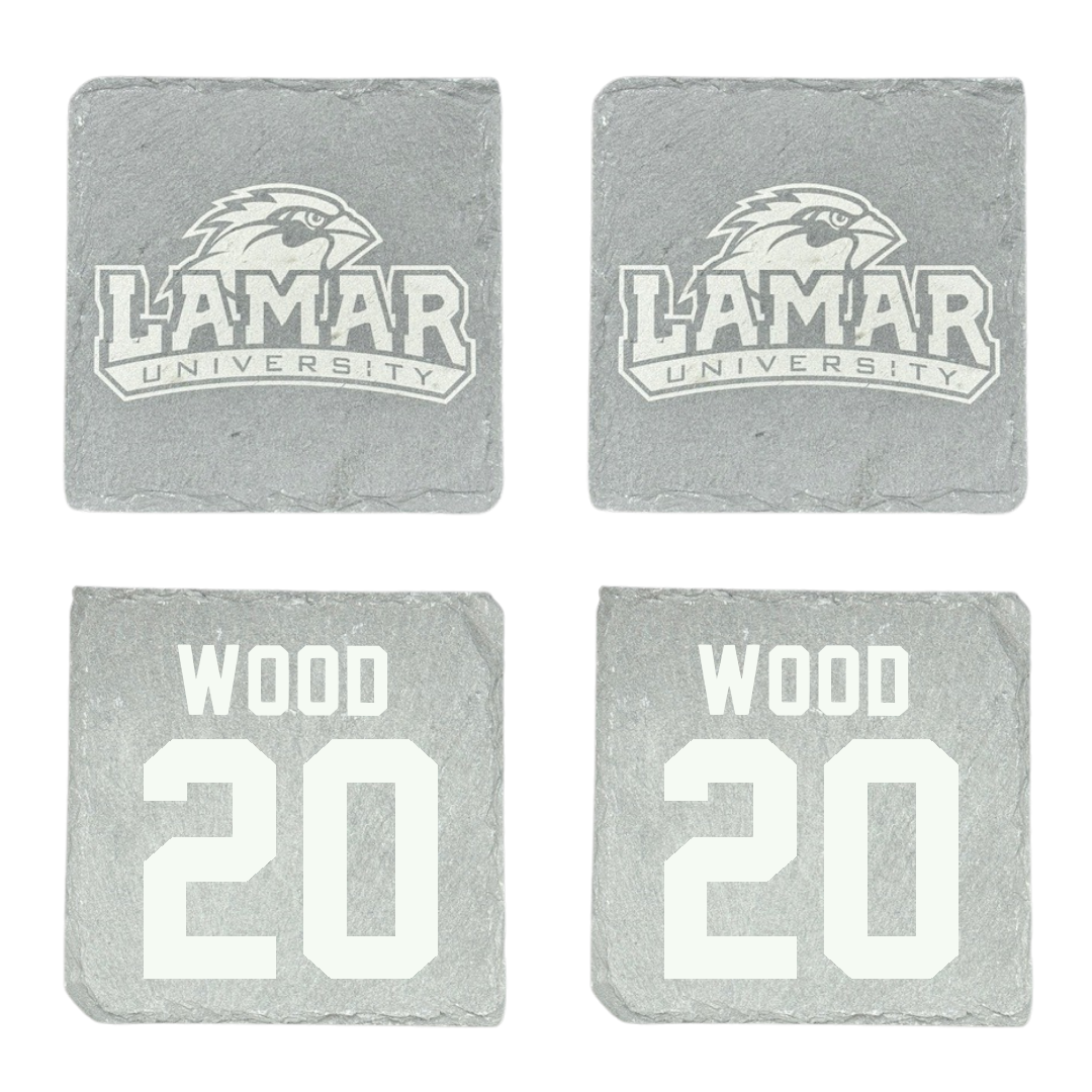 Lamar University Soccer Stone Coaster (4 Pack)  - #20 Emmy Wood