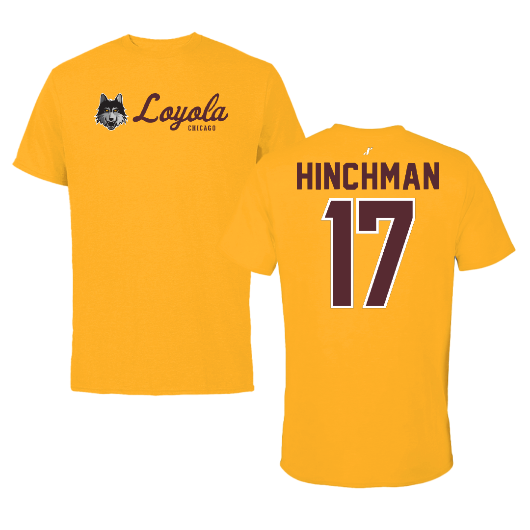 Loyola University-Chicago Volleyball Gold General Performance Tee - #17 Grace Hinchman