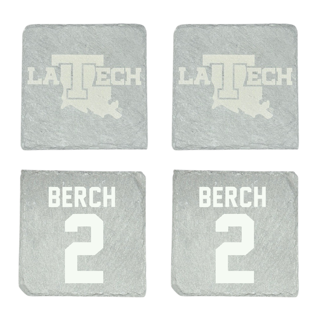 Louisiana Tech University Baseball Stone Coaster (4 Pack)  - #2 Thaxton Berch