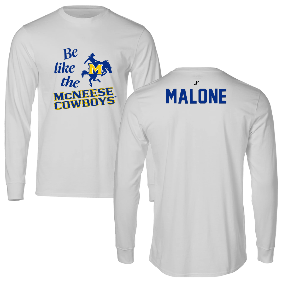 McNeese State University Beach Volleyball Light Gray Be Like Us Long Sleeve - McKenna Malone