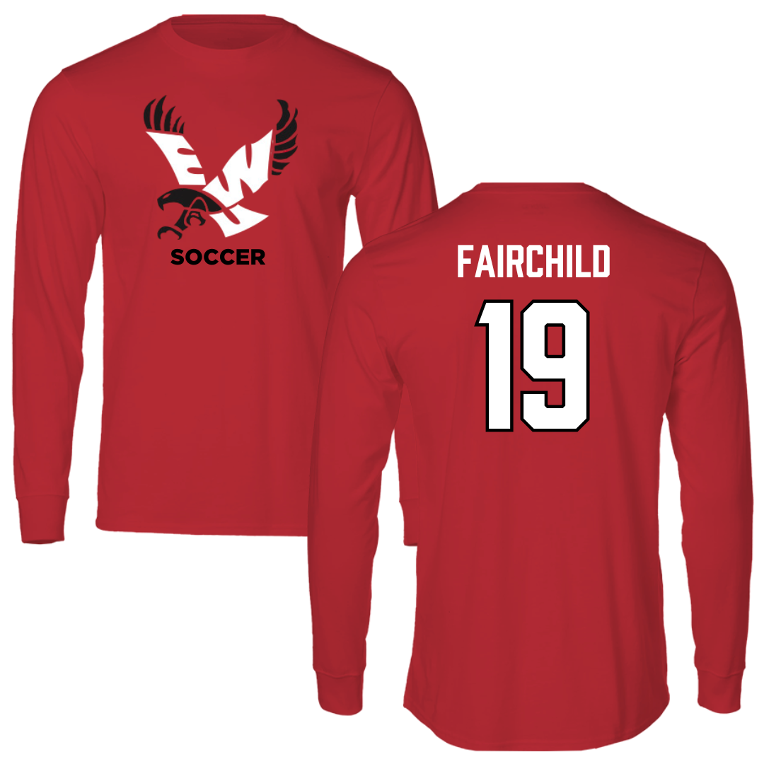 Eastern Washington University Soccer Red EWU Long Sleeve - #19 Chloe Fairchild