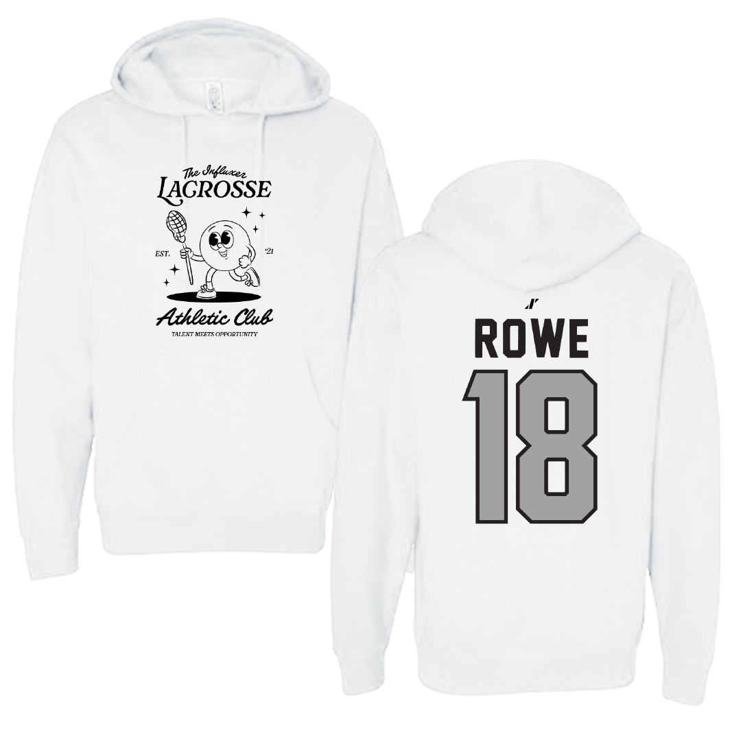 Lacrosse White Influxer Athletic Club Hoodie - #18 Courtney Rowe