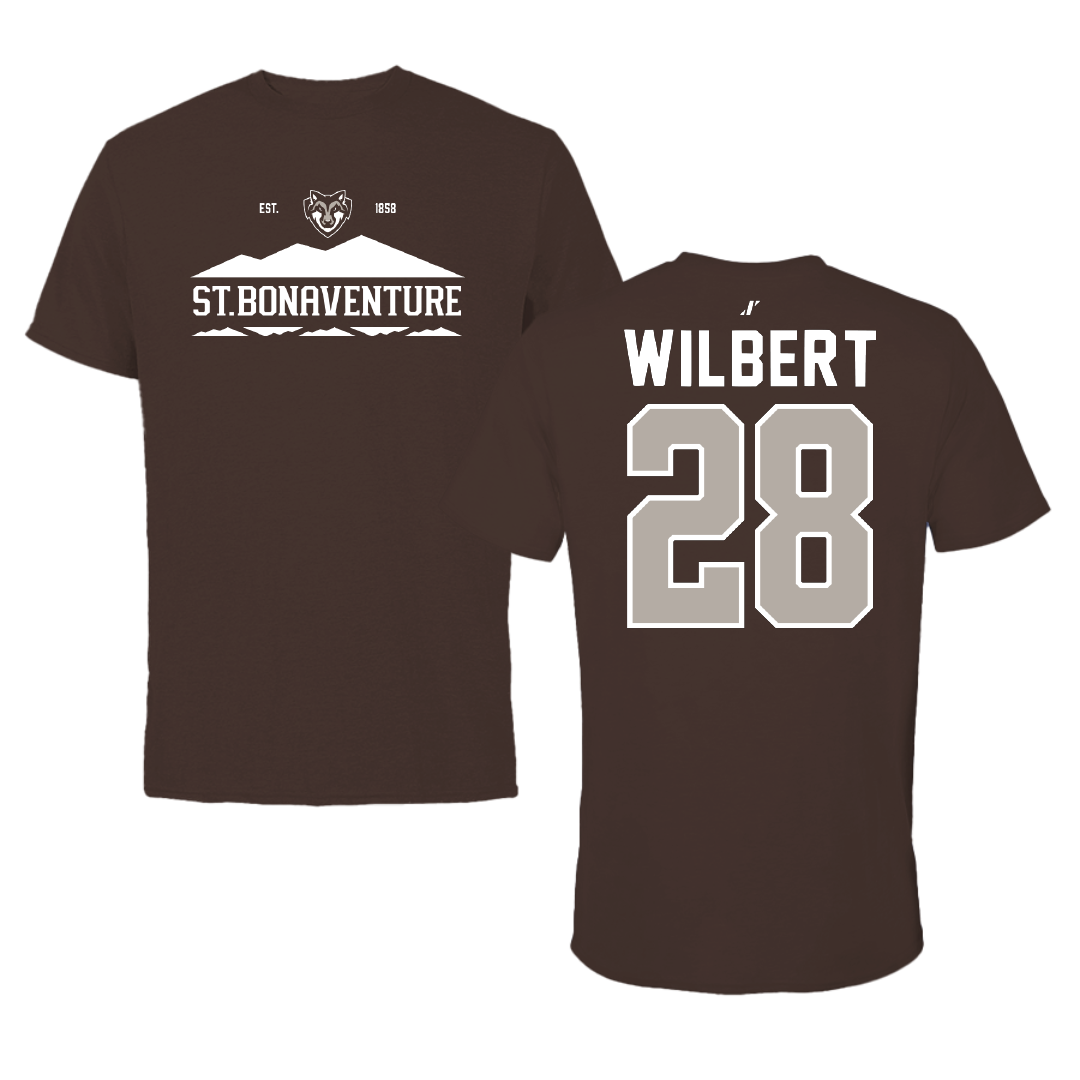 St. Bonaventure University Soccer Brown General Tee - #28 Andrew Wilbert