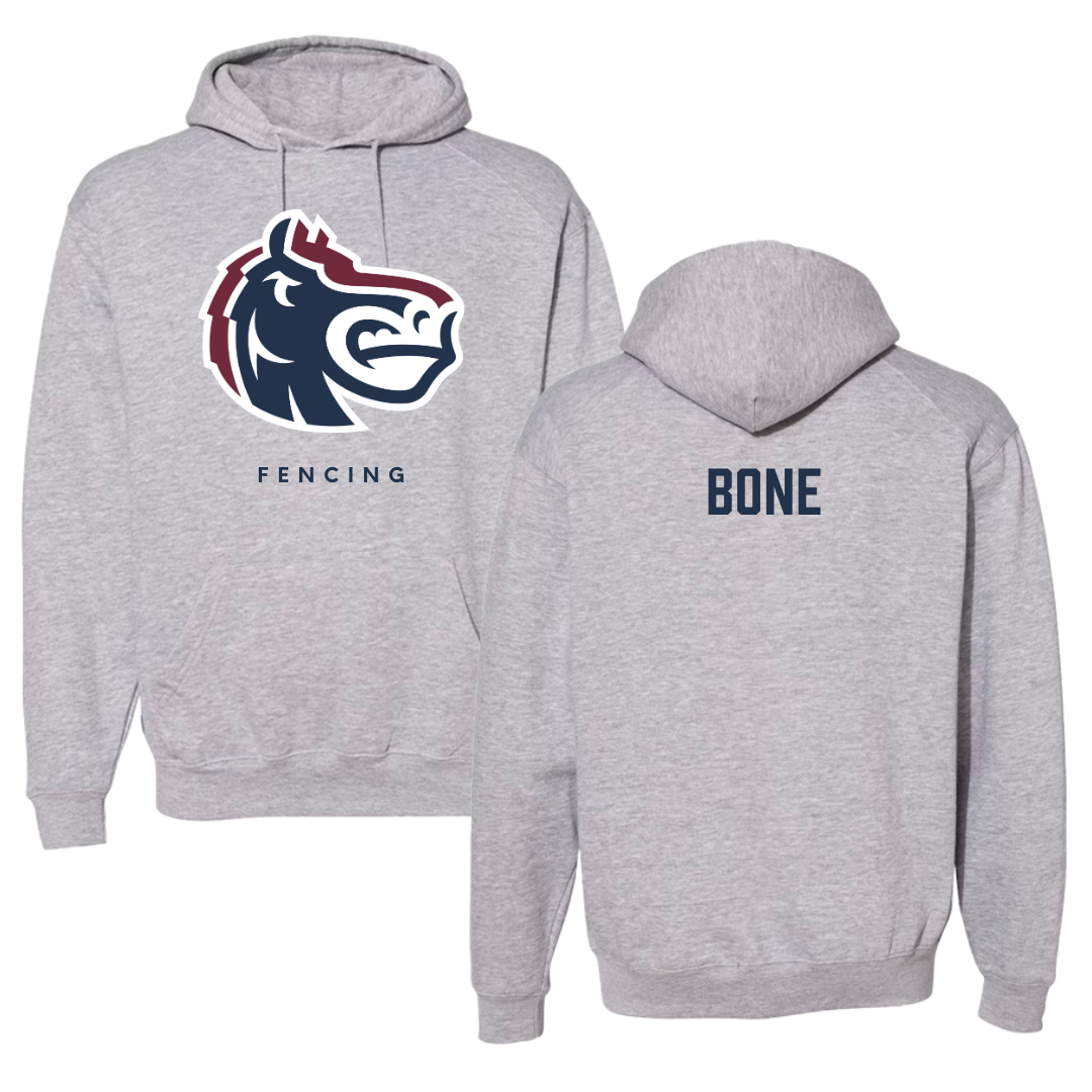 Fairleigh Dickinson University-Metropolitan Campus Fencing Gray Hoodie - Emily Bone