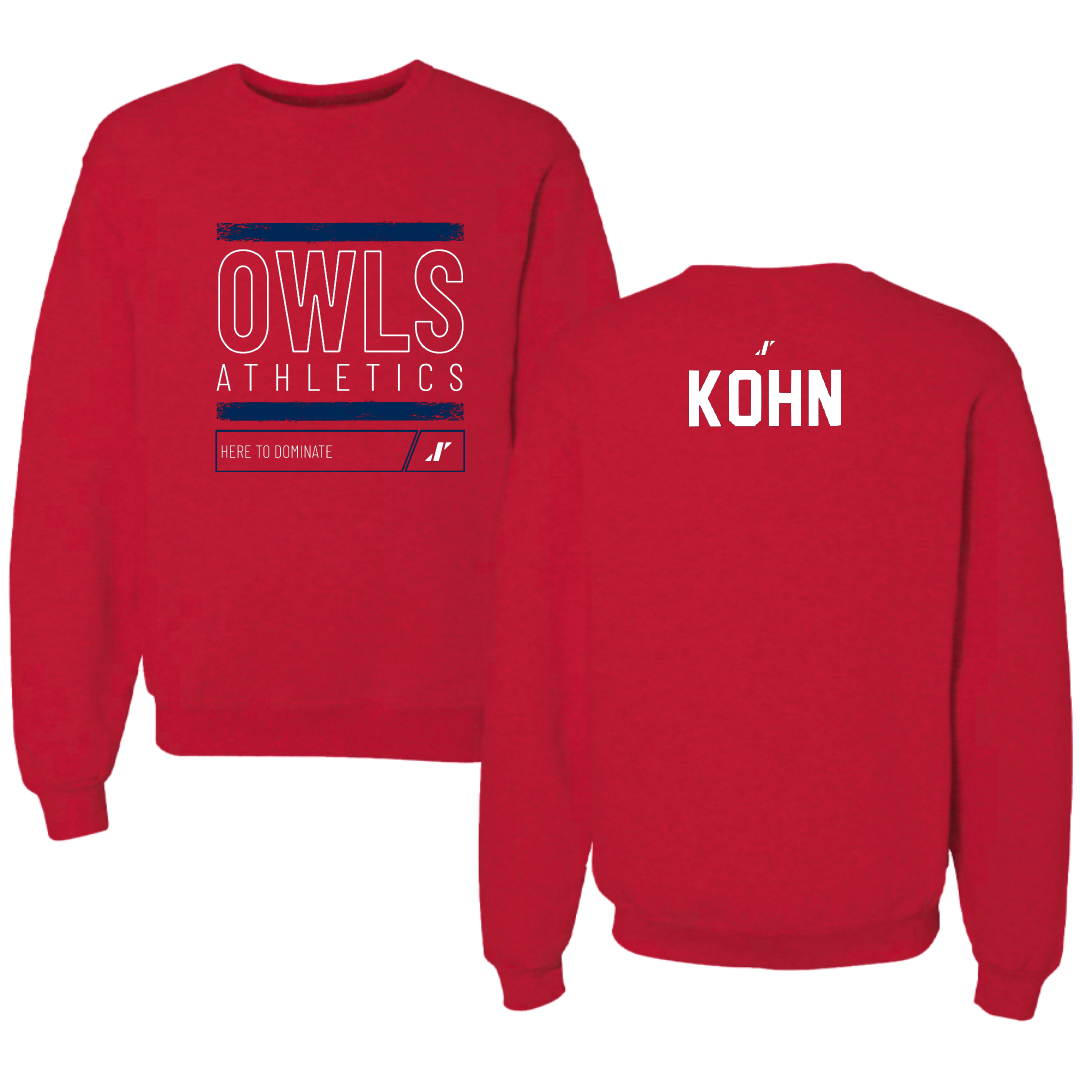 Florida Atlantic University Cheer Red Dominate Crewneck - Gianna Kohn