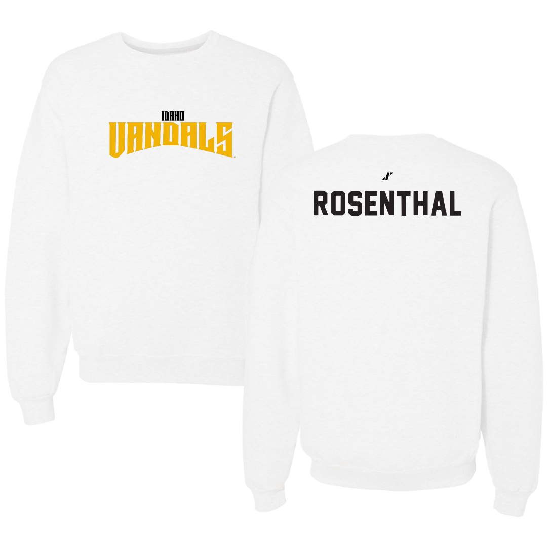 University of Idaho Swimming & Diving White Classic Crewneck - Abby Rosenthal