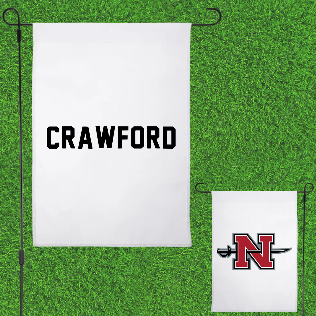 Nicholls State University TF and XC White Garden Flag - Michael Crawford