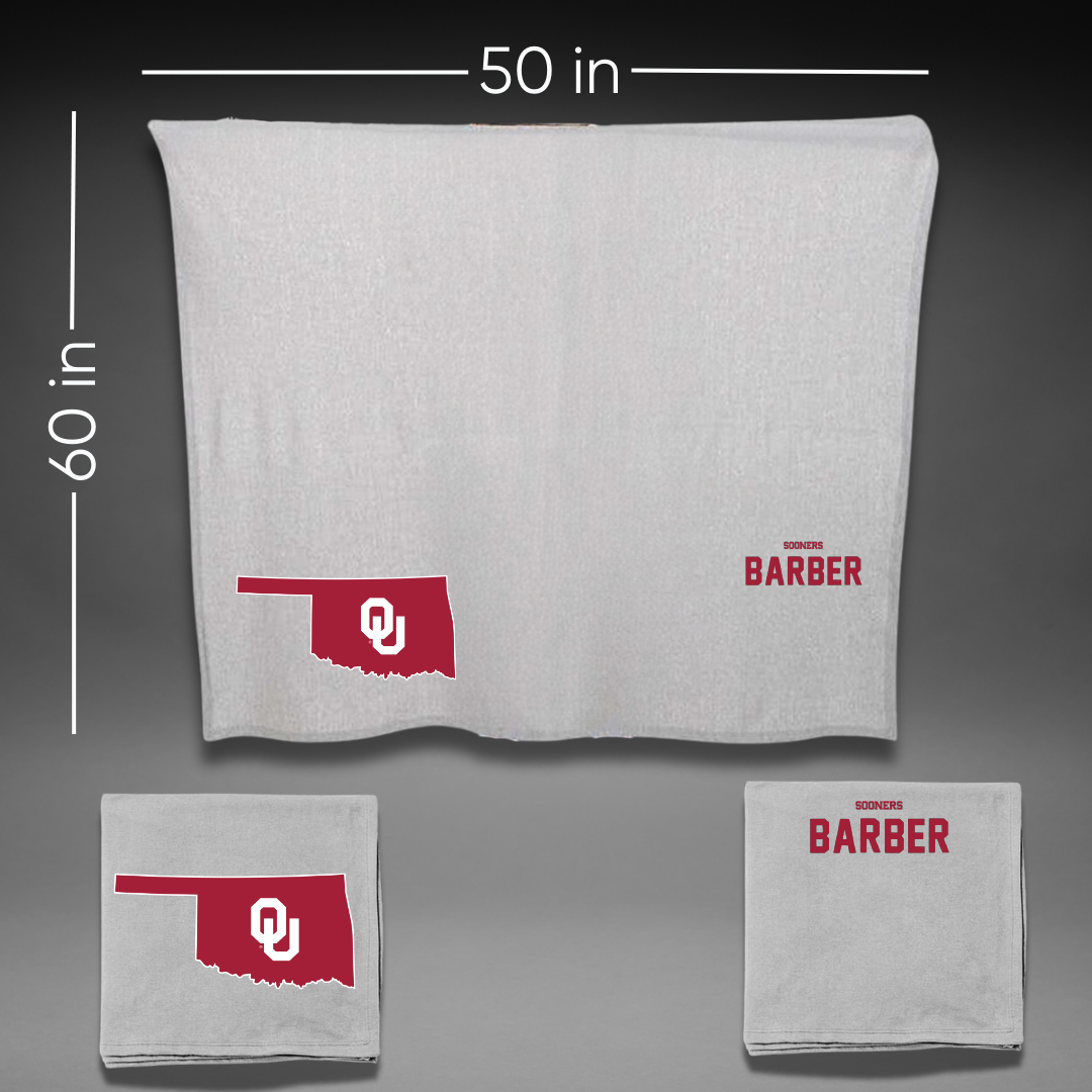 University of Oklahoma Golf Gray Blanket - Savannah Barber