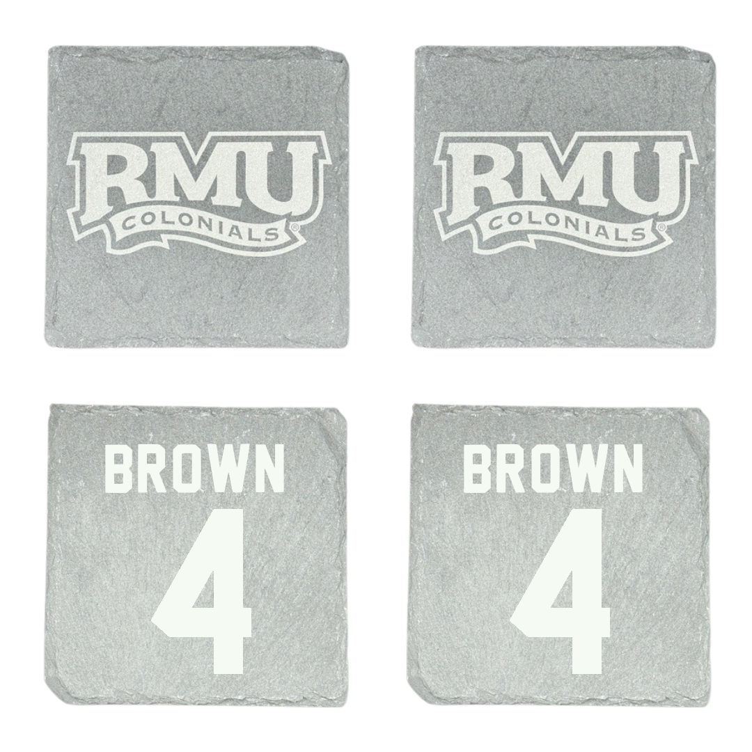 Robert Morris University Football Stone Coaster (4 Pack)  - #4 Tony Brown