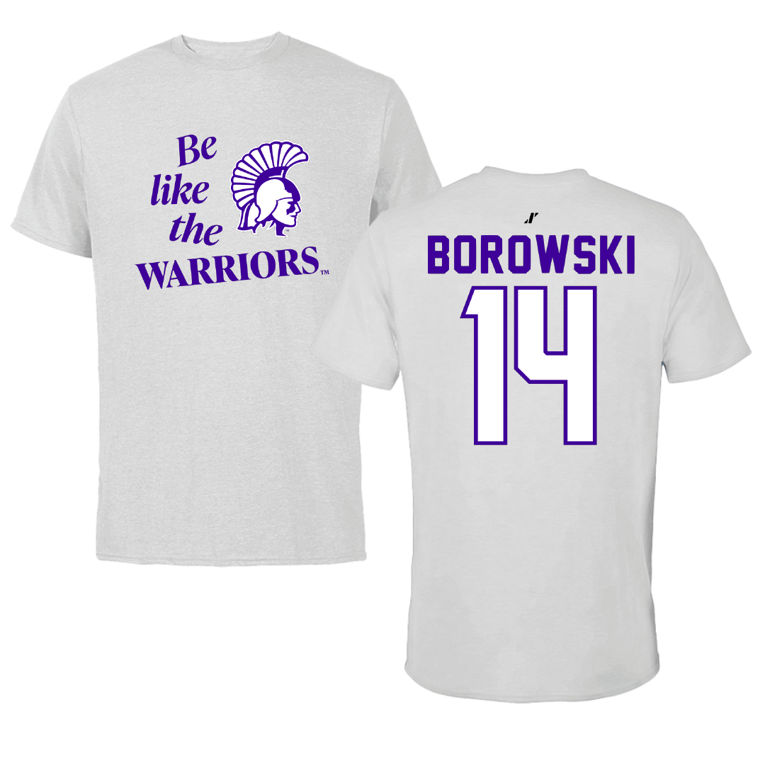 Winona State University Basketball Light Gray Be Like Us Performance Tee - #14 Ty Borowski