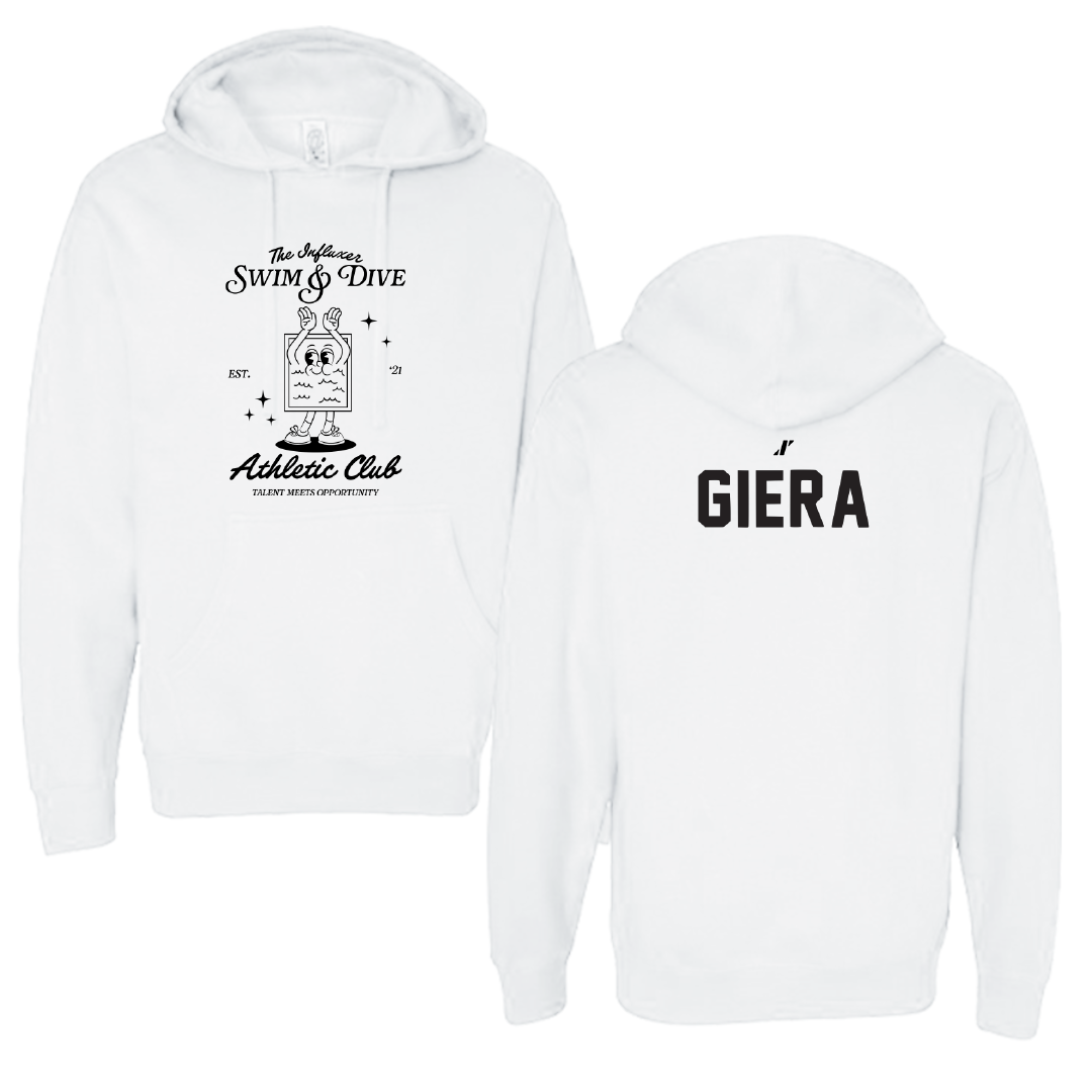 Swimming & Diving White Influxer Athletic Club Hoodie - Ben Giera