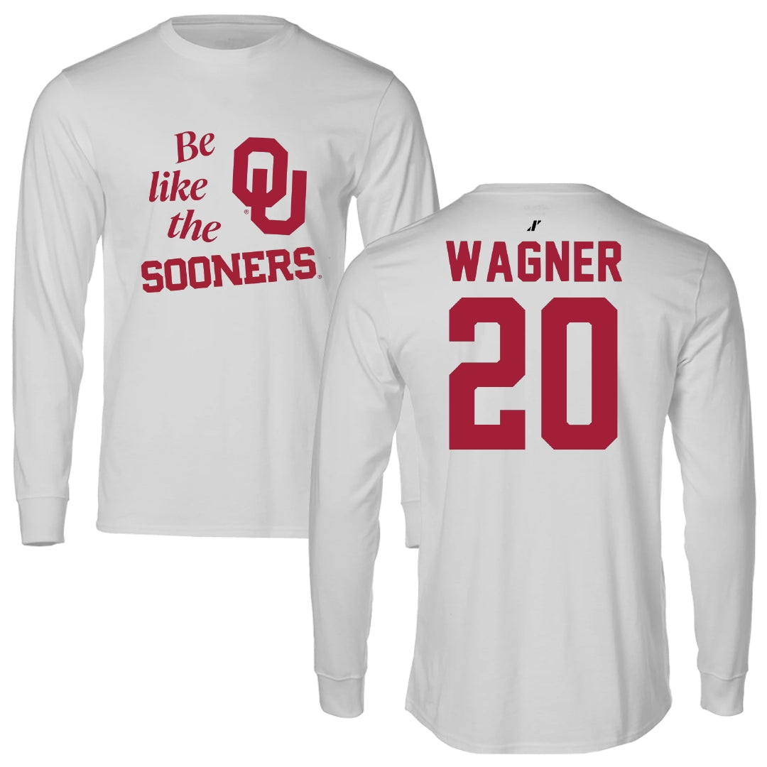 University of Oklahoma Soccer Light Gray Be Like Us Performance Long Sleeve - #20 Chelsea Wagner