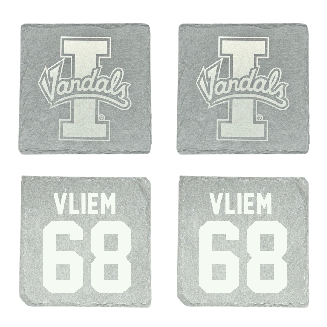 University of Idaho Football Stone Coaster (4 Pack)  - #68 Charlie Vliem