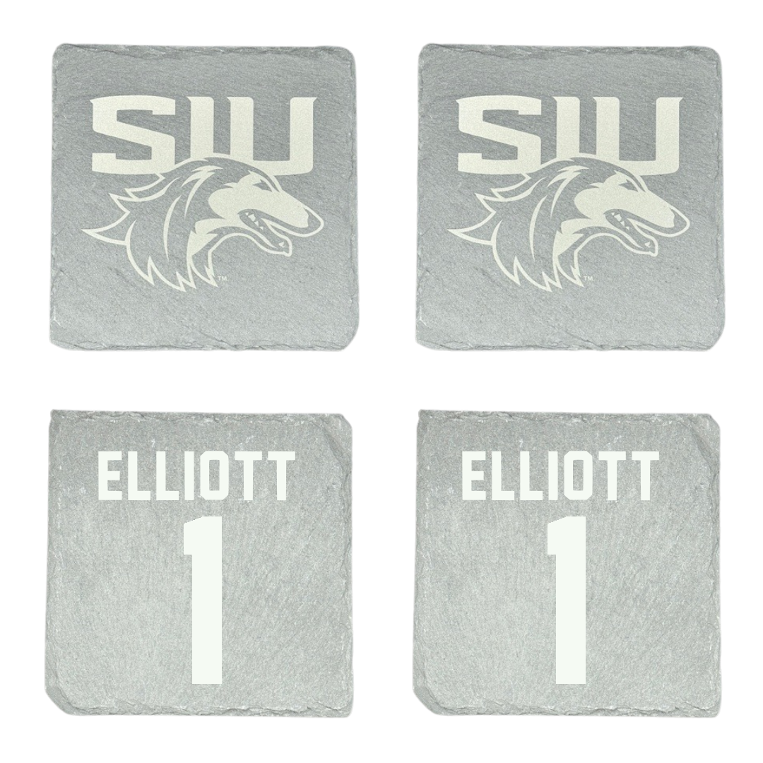 Southern Illinois University at Carbondale Football Stone Coaster (4 Pack)  - #1 Romeir Elliott