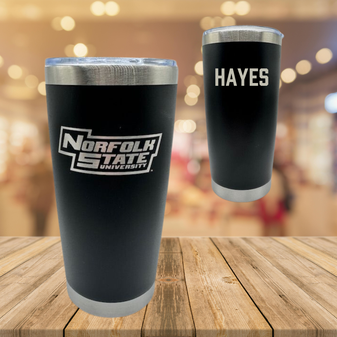 Norfolk State University TF and XC Black Stainless Steel Tumbler - Savien Hayes