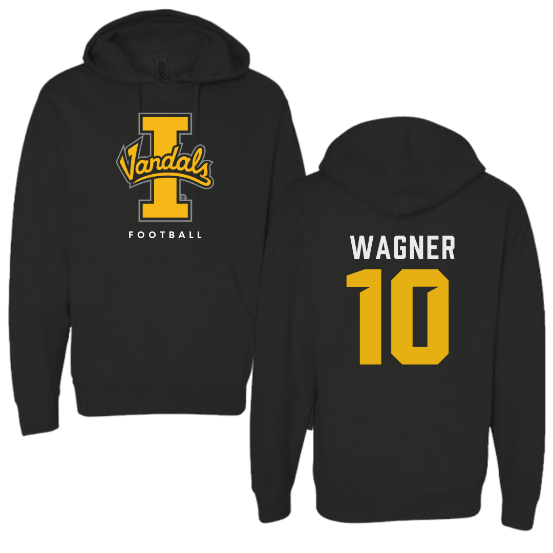 University of Idaho Football Black Vandals Hoodie - #10 Jack Wagner