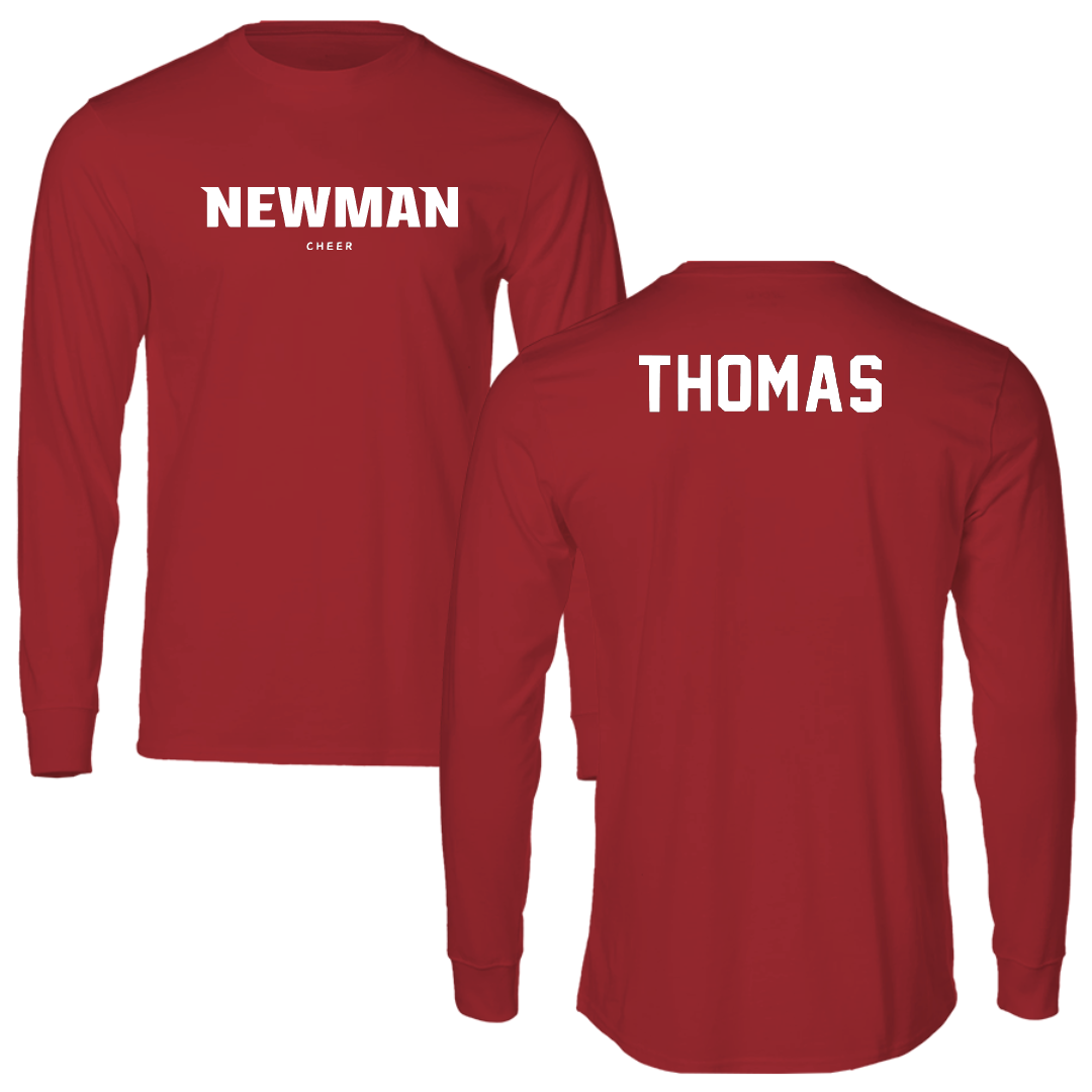 Newman University Cheer Canvas Red Long Sleeve - Amaya Thomas