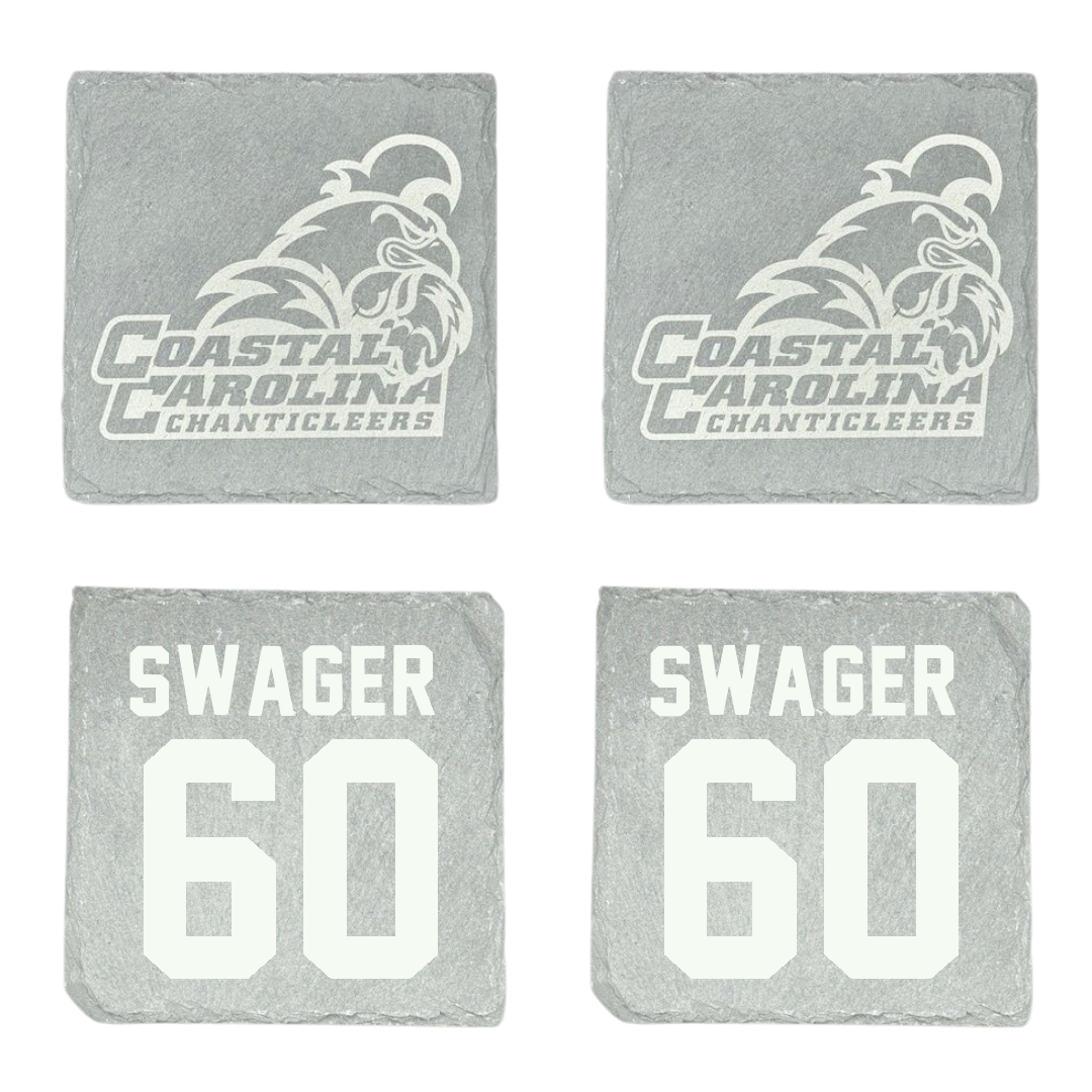 Coastal Carolina University Football Stone Coaster (4 Pack)  - #60 Mike Swager