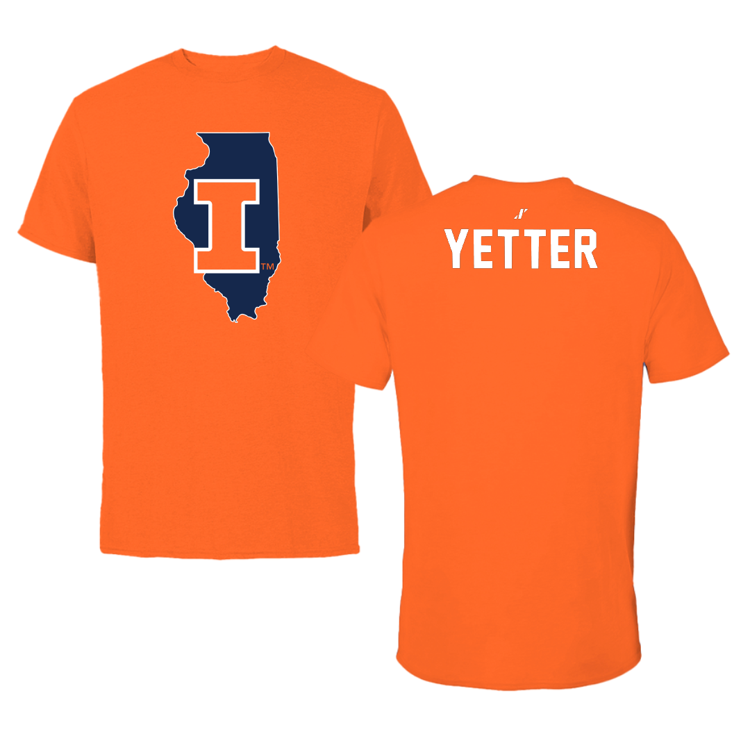 University of Illinois Swimming & Diving Orange State Tee - Molly Yetter