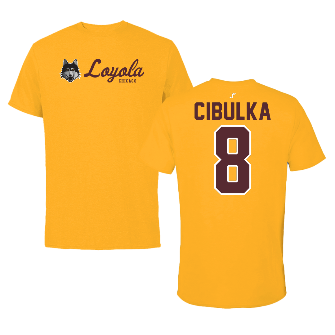Loyola University-Chicago Soccer Gold General Tee - #8 Jaimee Cibulka