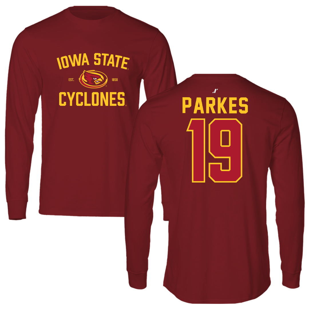 Iowa State University Football Cardinal General Long Sleeve - #19 Michael Parkes