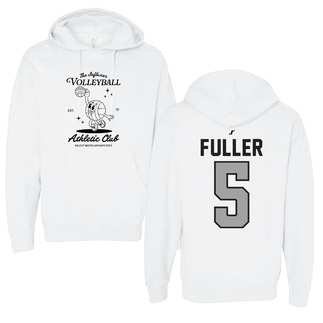 Volleyball White Influxer Athletic Club Hoodie - #5 Delaney Fuller